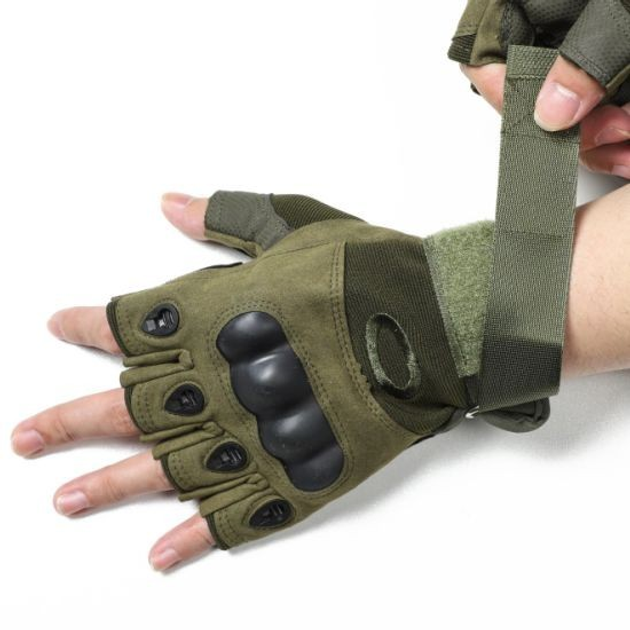 Тактичні рукавички з відкритими пальцями - зображення 1
