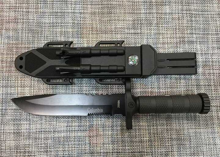Большой тактический нож с чехлом Colunbia 2558А 32см - изображение 2