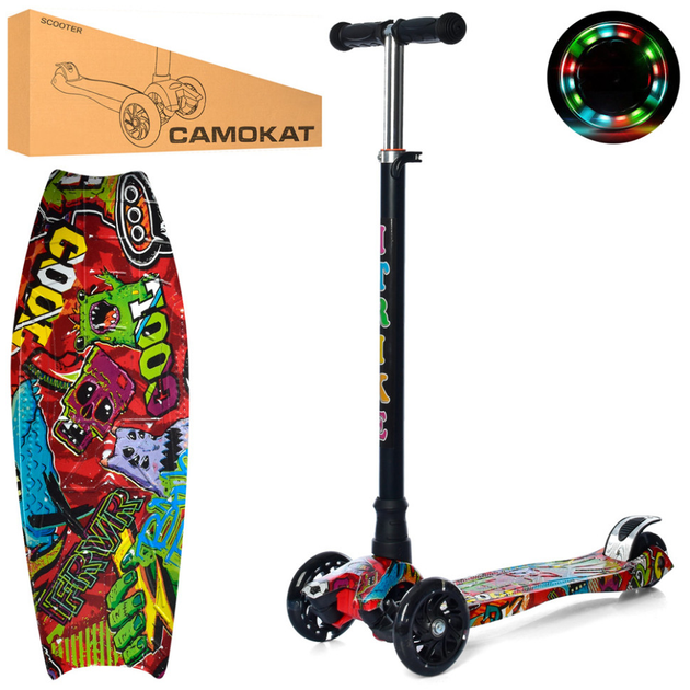 Самокат детский MAXI iTrike JR 3-055-3-WP35 с подсветкой – фото, отзывы ...