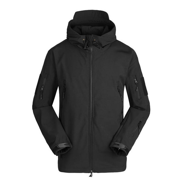 Тактична куртка Soft Shell Lesko A001 Black 3XL вітровка для чоловіків з кишенями водонепроникна - зображення 2