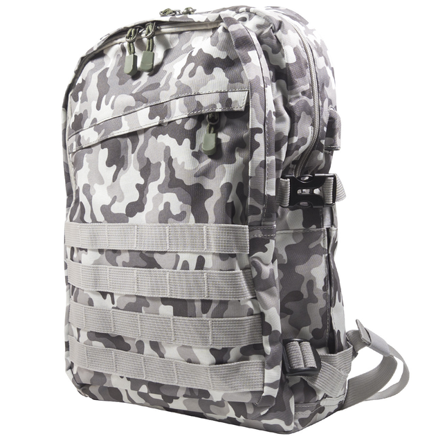 Рюкзак міський KAKA KA-666 Camouflage Grey з вологозахистом - зображення 1