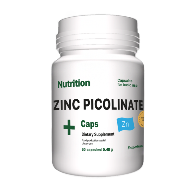 Мінеральний комплекс EntherMeal Zinc Picolinate 60 капсул - изображение 1