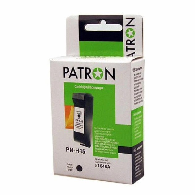 Картридж Patron для HP PN-H45 BLACK (51645A) (PN-H45) (CI-HP-51645A-B ...