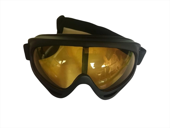 Очки тактические защитные на резинке с желтыми линзами, цвет черный - изображение 1