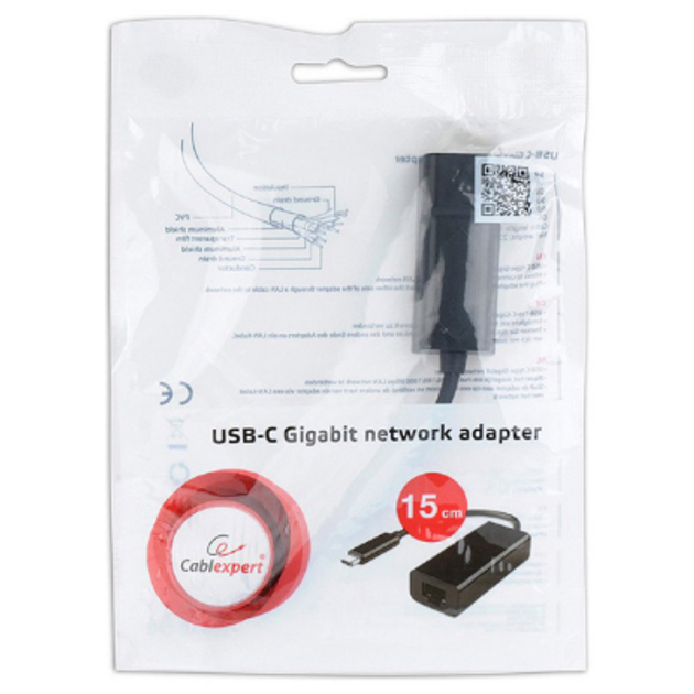Адаптер Cablexpert USB type-C to Gigabit Lan (A-USB3C-LAN-01) - изображение 2