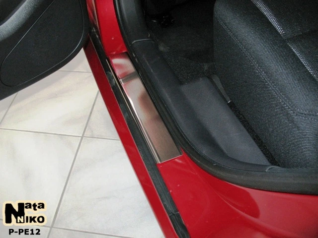 Накладки на пороги Peugeot 307 5D 2001-2008 premium NataNiko P-PE12 - изображение 2