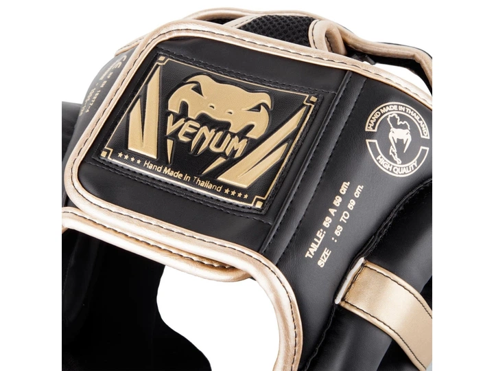 Шлем VENUM Elite Headgear один размер черный/золотой (3976) – фото