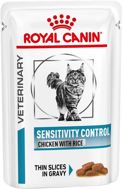 Упаковка вологого корму для дорослих кішок Royal Canin Sensitivity Control Chicken Cat Pouches (скибочки в соусі) 12 шт х по 85 г (9003579025420) (40350011) - зображення 3