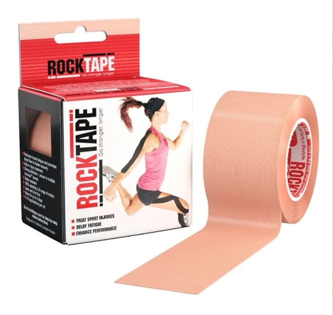 Кинезио тейп RockTape Classic CША 5 метров Бежевый - изображение 1