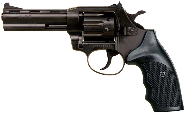 Револьвер Флобера Alfa 441 4" (черный / рукоять №7 - пластик) - изображение 1
