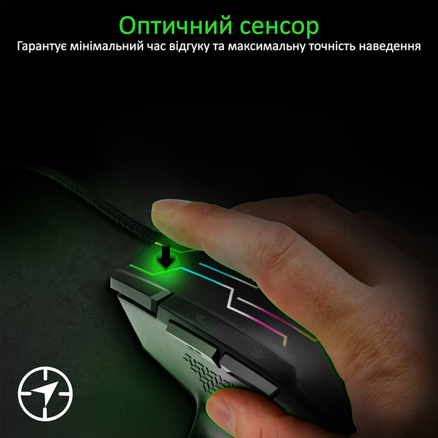 Мышь Vertux Kryptonite USB Black (kryptonite.black) - изображение 2