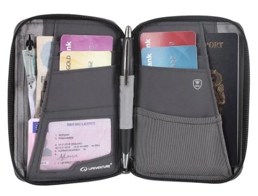 Кошелек Lifeventure Recycled RFID Mini Travel Wallet Темно-синій - изображение 4
