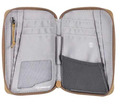 Кошелек Lifeventure Recycled RFID Mini Travel Wallet Коричневый - изображение 3