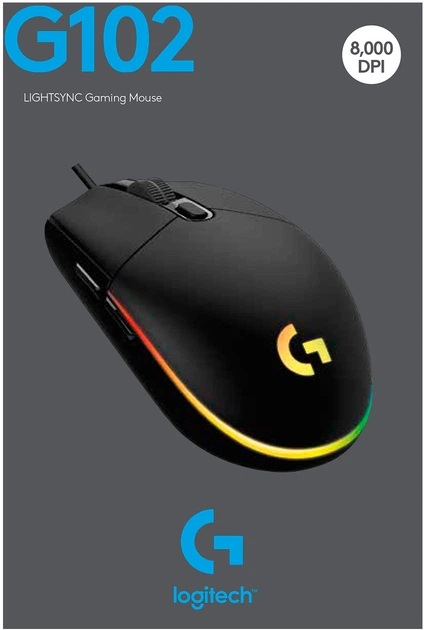 Mysz komputerowa Logitech G102 Lightsync USB Czarna (910-005823) - obraz 6