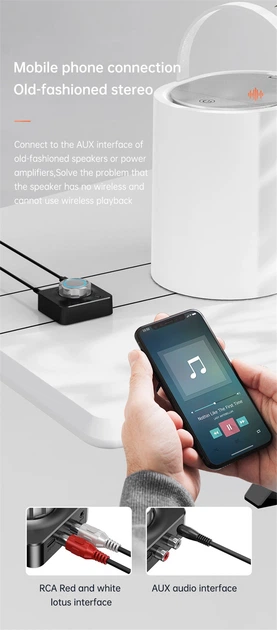 Bluetooth USB-AUX ресивер VIKEFON c регулировкой звука и слотом для MicroSD Черный (101352) - изображение 5