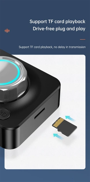 Bluetooth USB-AUX ресивер VIKEFON c регулировкой звука и слотом для MicroSD Черный (101352) - изображение 7