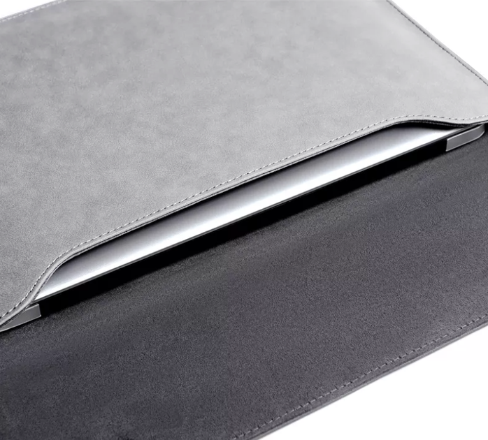 Чехол-конверт Fruct DeerSkin для ноутбука 13-13.9" Замшевый Светло-Серый - Фото 3 Чехол-конверт Fruct DeerSkin для ноутбука 13-13.9" Замшевый Светло-Серый - изображение 3