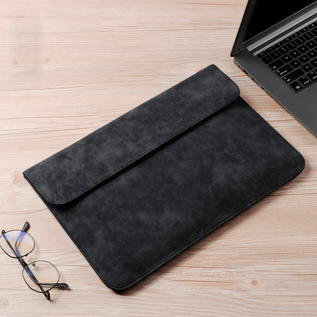 Чехол-конверт Fruct DeerSkin для ноутбука 13-13.9" Замшевый Черный - Фото 2 Чехол-конверт Fruct DeerSkin для ноутбука 13-13.9" Замшевый Черный - зображення 2