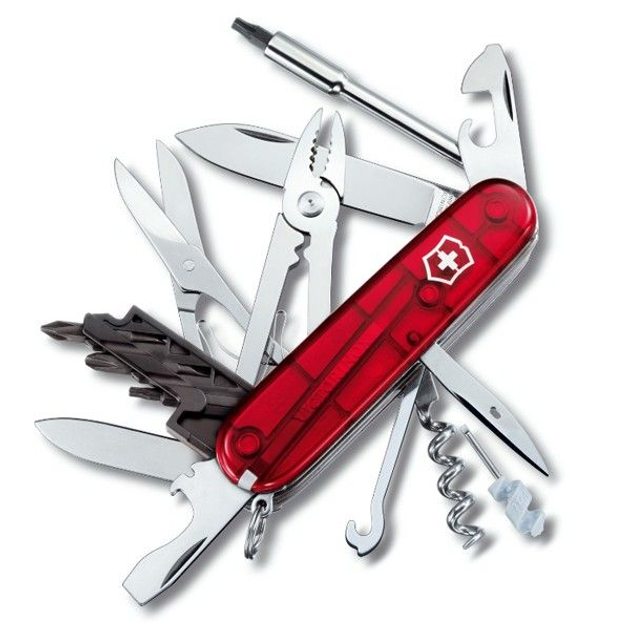 Складаний ніж Victorinox CyberTool 34 Red Trans 1.7725.T - зображення 1