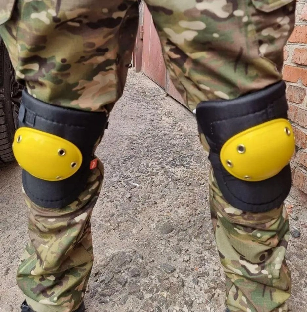 Наколенники тактические защитные противоударные REIS армейские желтые - изображение 1