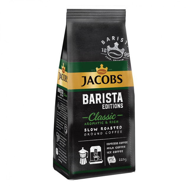 Купить Кофе молотый Jacobs Barista Editions Classic 225 г – ROZETKA ...