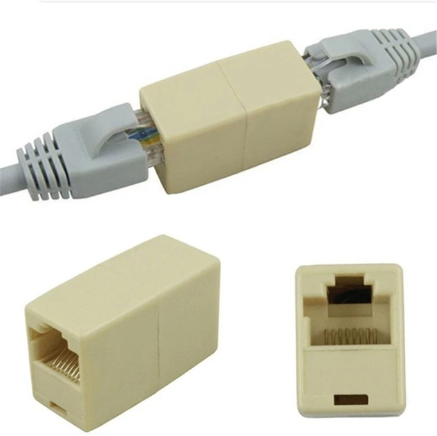 З'єднувач (спліттер) RJ45 (мама+мама), SZC-16 RJ45 M+M 002, подовжувач ...