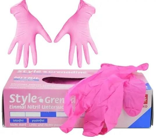 Перчатки нитриловые S розовые Ampri STYLE GRENADINE неопудренные 100 шт - изображение 2