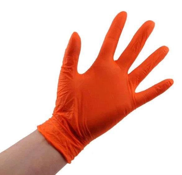Перчатки нитриловые M оранжевые Ampri STYLE ORANGE неопудренные 100 шт - изображение 2