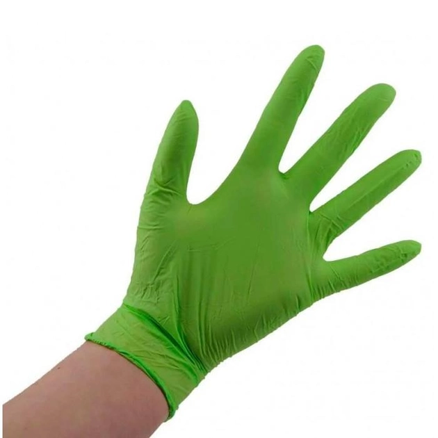Перчатки нитриловые L зеленые Ampri STYLE APPLE неопудренные 100 шт - изображение 2