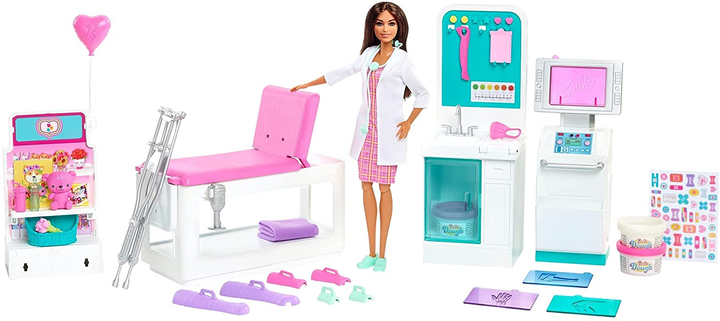 Игровой набор Клиника с куклой Барби Barbie Fast Cast Clinic Playset ...