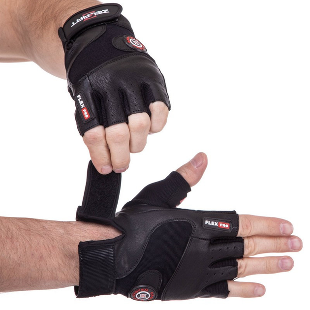 Тактичні рукавички шкіряні без пальців SB-161552 XL - зображення 1