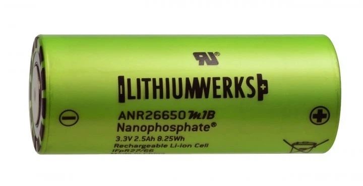 Аккумулятор 26650 Lithium Werks (former A123) ANR26650M1-B, 2500mAh ...