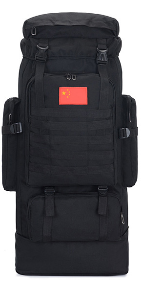 Тактичний туристичний міський рюкзак з системою M. O. L. L. E розсувний на 70л - 85л TacticBag Чорний - зображення 1