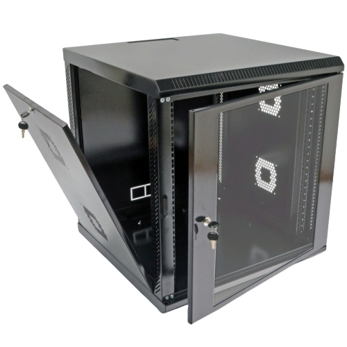 Шкаф серверный настенный Net-server 19" 12U 640х600х600мм (В*Ш*Г) разборной черный UA-MGSWA126B - Фото 2 Шкаф серверный настенный Net-server 19" 12U 640х600х600мм (В*Ш*Г) разборной черный UA-MGSWA126B - изображение 2