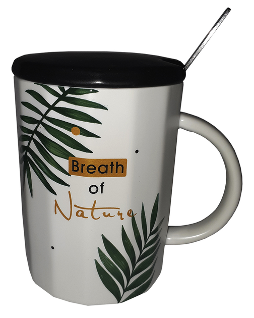 Кружка з кришкою і ложкою Great Coffee Модна 370 мл – низкие цены ...