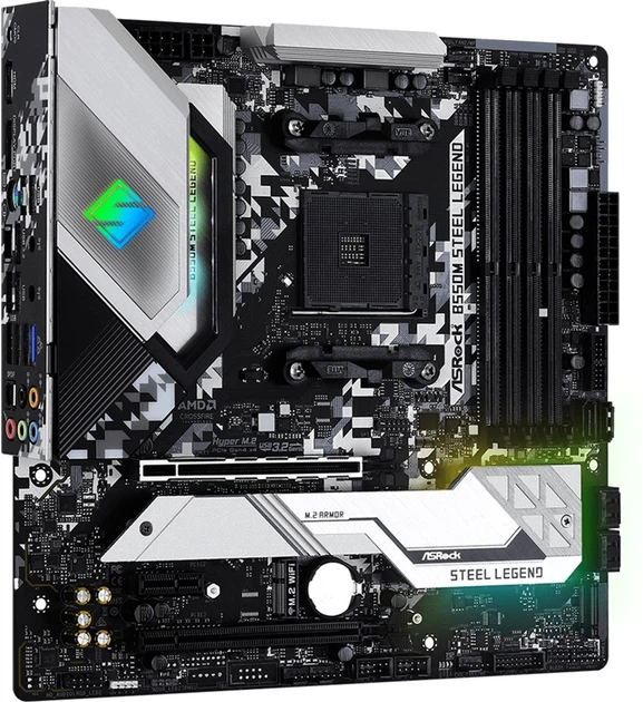 Материнська плата ASRock B550M Steel Legend (sAM4, AMD B550, PCI-Ex16) - зображення 3