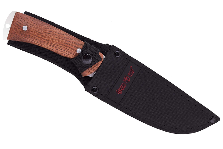 Охотничий нож в чехле с деревянной ручкой GP NO1559 26см - изображение 2