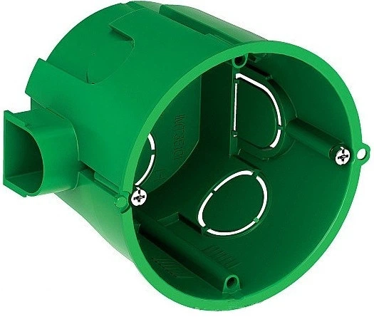 Подрозетник ГЛУБОКИЙ бетон соед. с винтом (зеленый КОВА) 68х45 – низкие ...