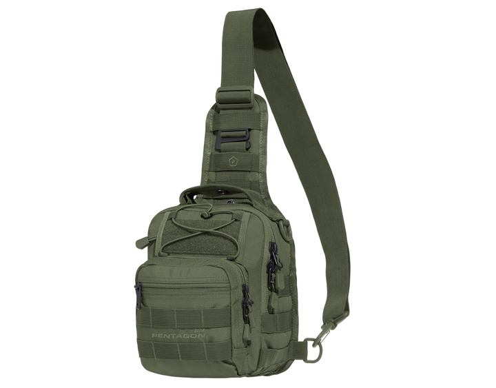 Тактическая Сумка Через Плечо Pentagon 7л 190 х 240 х 160 мм Universal Chest Bag 2.0 Зеленый (K17046-2.0-06) - изображение 1