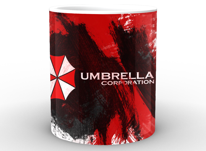 Чашка с принтом белая Resident Evil Обитель зла лого корпорации RE.02.005 Кружка керамическая 0,33 - изображение 2