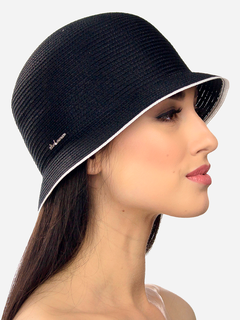 Шляпа женская Del Mare Юта DM-105-0102 56-59 см Черно-белая 