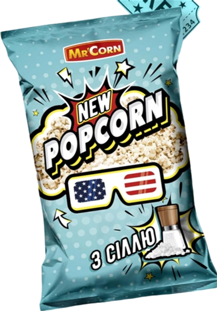 Упаковка попкорну Mr'Corn з сіллю 70 г х 18 шт (1.26 кг) (4820183270641) - зображення 2