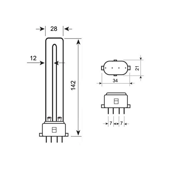 Лампа для ультрафиолетового стерилизатора воды Osram HNS S/E 9W 2G7 (4008321384911) - изображение 3