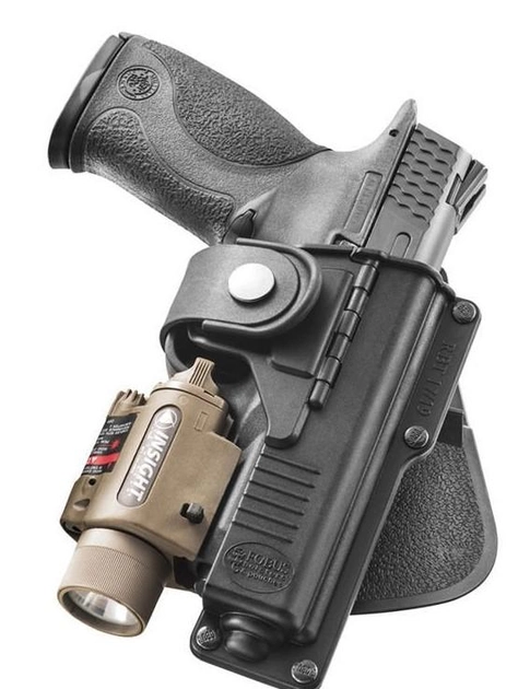 Кобура Fobus для Glock-19/23 с подствольным фонарем, поясной фиксатор (2370.17.64) - изображение 1