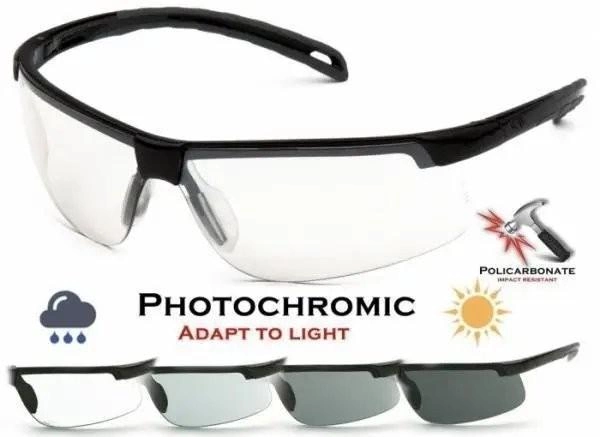 Тактичні удароміцні стрілецькі окуляри Pyramex фотохромні окуляри Ever-Lite Photochromic ANSI Z87.1 - зображення 1