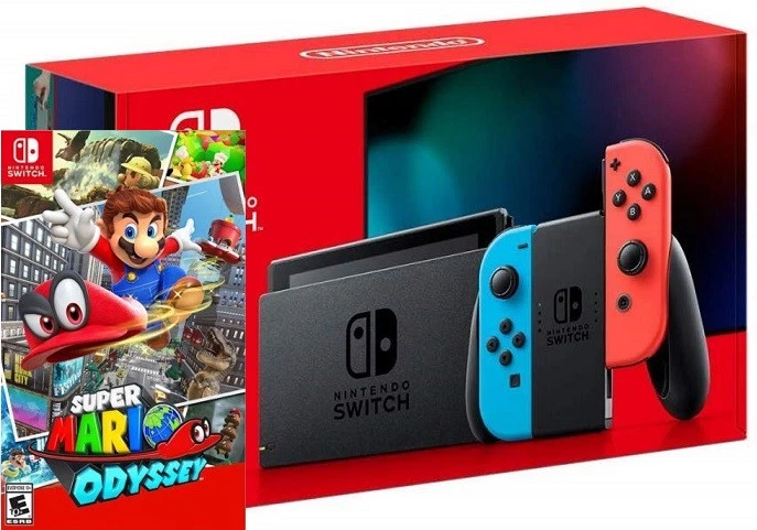 Super Mario Odyssey Nintendo Switch セット Ігрова консоль Nintendo Switch Red & Blue Bundle (гра Super Mario