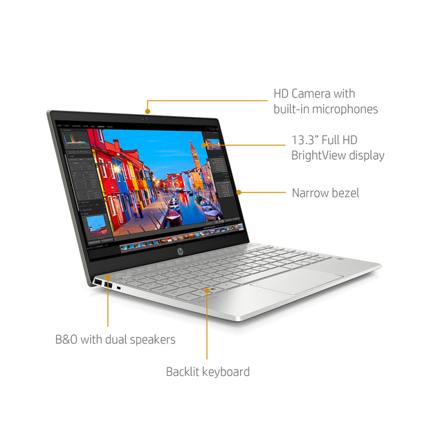 Ноутбук HP Pavilion 13 8/128GB, i3-8145U (13-an0031wm) Серебряный ...