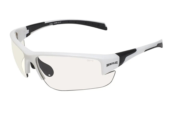 Фотохромные тактические очки защитные Global Vision стрелковые очки Hercules-7 белая оправа прозрачные (1ГЕР724-Б10) - изображение 2