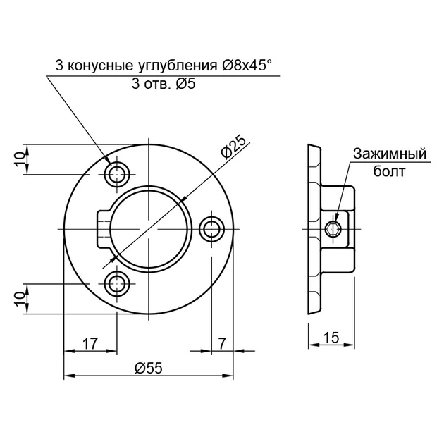 Фланец крепления для трубы Sigma d25 мм хром – фото, отзывы ...
