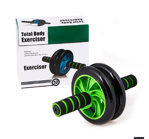 Гимнастическое спортивное фитнес колесо Double wheel Abs health abdomen round | Тренажер-ролик для мышц - изображение 3